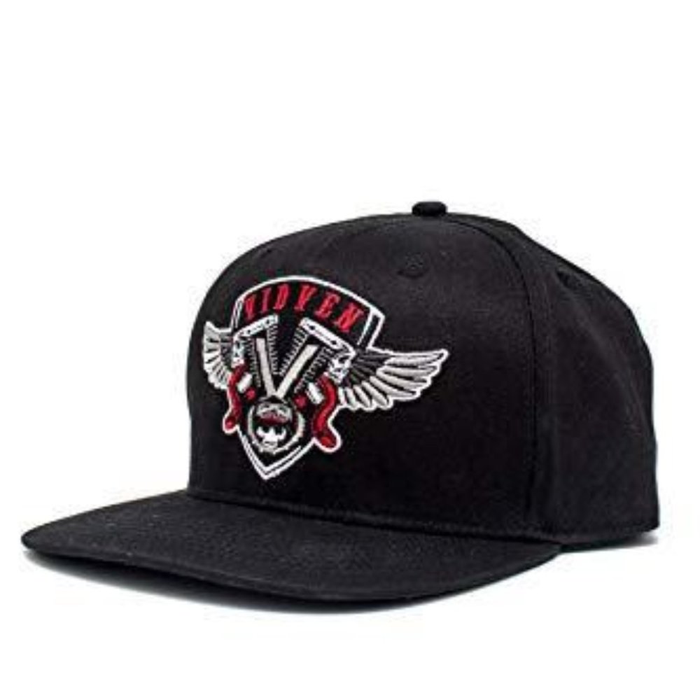 Mens Black Sun Hat Skull Baseball Cap